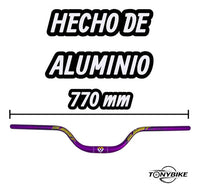 Manubrio Triple Altura Summit 31.8x770 Morado