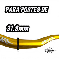 Manubrio De Color Best 31.8 X 800mm Mtb, Stunt Aluminio 6061 Dorado