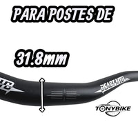 Manubrio De Color Best 31.8 X 800mm Mtb, Stunt Aluminio 6061 Negro