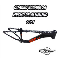 Cuadro Para Stuntbike Beast Modelo Blaze Aluminio Rodado 26 Negro