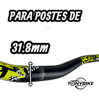Manubrio Best 31.8 X 800mm Mtb, Stunt, Largo Aluminio KODIAK Amarillo/Negro