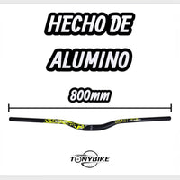 Manubrio Best 31.8 X 800mm Mtb, Stunt, Largo Aluminio KODIAK Amarillo/Negro