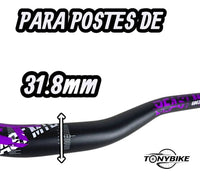 Manubrio Best 31.8 X 800mm Mtb, Stunt, Largo Aluminio KODIAK Morado/Negro