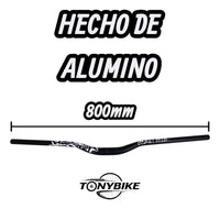 Manubrio Best 31.8 X 800mm Mtb, Stunt, Largo Aluminio KODIAK Blanco/Negro