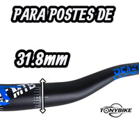 Manubrio Best 31.8 X 800mm Mtb, Stunt, Largo Aluminio KODIAK Azul/Negro