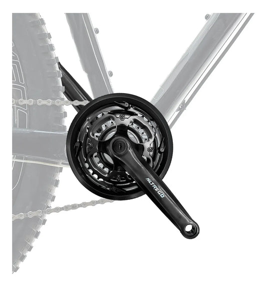 Multiplicación Triple Bicicleta Acero 24/34/42 Cubre Cadena Color Negro