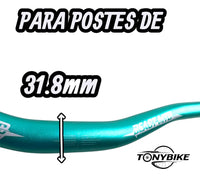 Manubrio De Color Best 31.8 X 800mm Mtb, Stunt Aluminio 6061 Menta