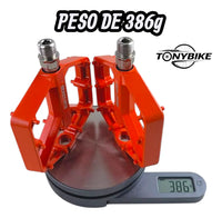 Par De Pedales 2pz Best Para Bicicleta Mtb 9/16 Aluminio Pin Naranja