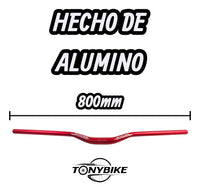 Manubrio De Color Best 31.8 X 800mm Mtb, Stunt Aluminio 6061 ROJO