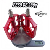 Par De Pedales 2pz Best Para Bicicleta Mtb 9/16 Aluminio Pin Rojo