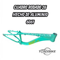 Cuadro Para Stuntbike Beast Modelo Blaze Aluminio Rodado 26 Menta