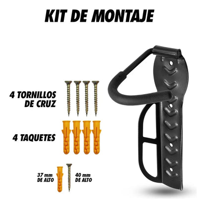 Soporte De Gancho Para Colgar Bicicleta A La Pared Color Negro