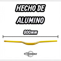 Manubrio De Color Best 31.8 X 800mm Mtb, Stunt Aluminio 6061 Dorado
