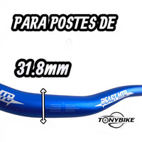 Manubrio De Color Best 31.8 X 800mm Mtb, Stunt Aluminio 6061 Azul