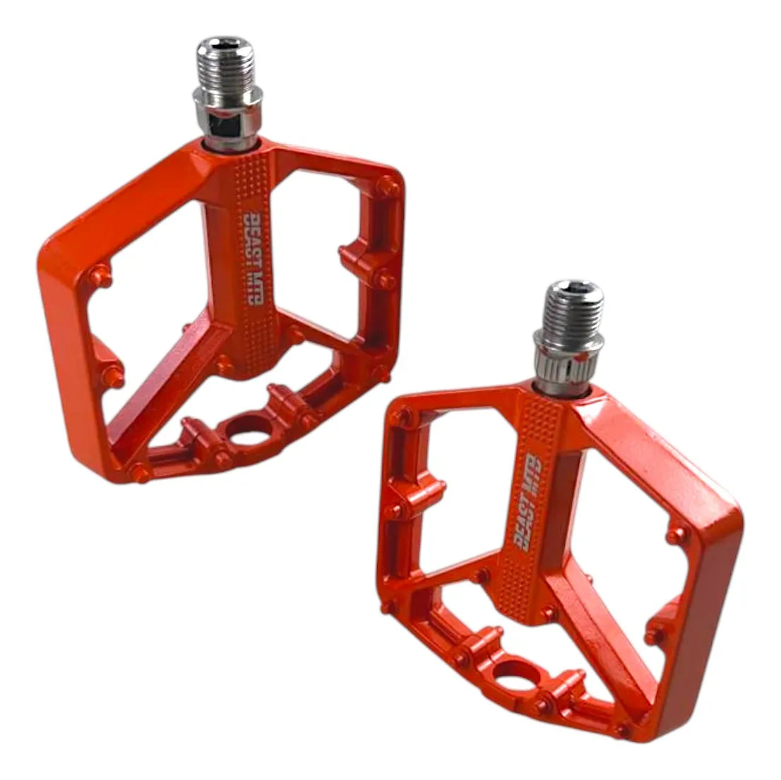 Par De Pedales 2pz Best Para Bicicleta Mtb 9/16 Aluminio Pin Naranja