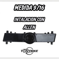 Par De Pedales 2pz Best Para Bicicleta Mtb 9/16 Aluminio Pin Negro