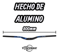 Manubrio Best 31.8 X 800mm Mtb, Stunt, Largo Aluminio KODIAK Azul/Negro