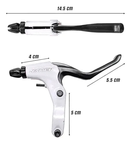 Palanca De Freno Aluminio Jamer Blanco Bicicleta Mtb