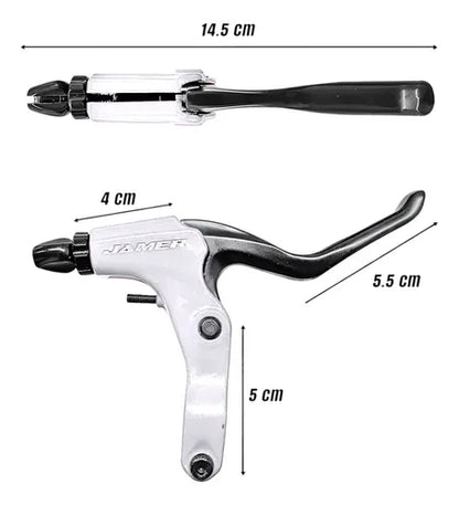 Palanca De Freno Aluminio Jamer Blanco Bicicleta Mtb