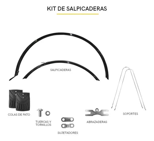 Guardabarros / Salpicadera De Acero Retro Vintage Color Negro