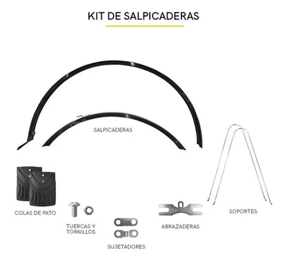 Guardabarros / Salpicadera De Acero Retro Vintage Color Negro