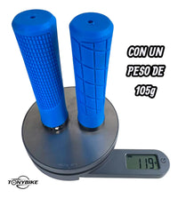 Puños Bicicleta Comfort Mtb/enduro/urbano Ergonomico Lock-on Azul