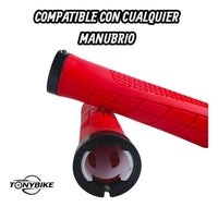 Puños Bicicleta Comfort Mtb/enduro/urbano Ergonomico Lock-on Rojo