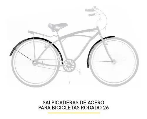 Guardabarros / Salpicadera De Acero Retro Vintage Color Negro