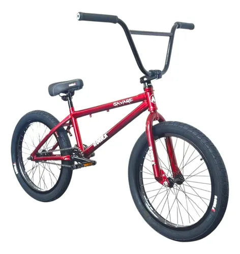 Bicicleta Gorila Bmx Savage Rodado 20 Roja Centro Mid Trucos