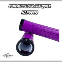 Puños Bicicleta Comfort Mtb/enduro/urbano Ergonomico Lock-on Morado
