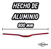Manubrio Summit 31.8 X 800mm Aluminio Rojo