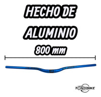 Manubrio Summit 31.8 X 800mm Aluminio Azul