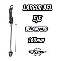 BLOQUEO DE ALUMINIO MAZA DELANTERO 165mm NEGRO