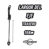 BLOQUEO DE ALUMINIO MAZA TRASERO 198mm NEGRO