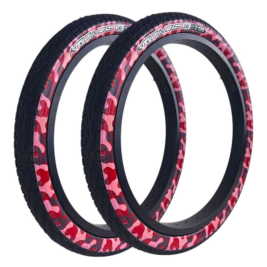 Llanta Kronos Camuflaje Rojo 20x2.125