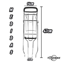 Parrilla De Acero Cromada Para Bicicleta R26
