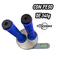 Par De Puños Gorila Jumper Para Bicicleta Bmx Con Dona Azul