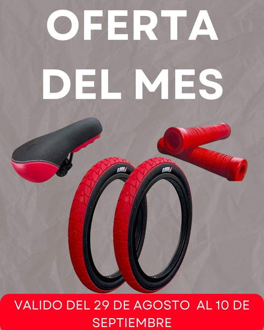 Set De Par De Llantas, Puños y Asiento. Rojo