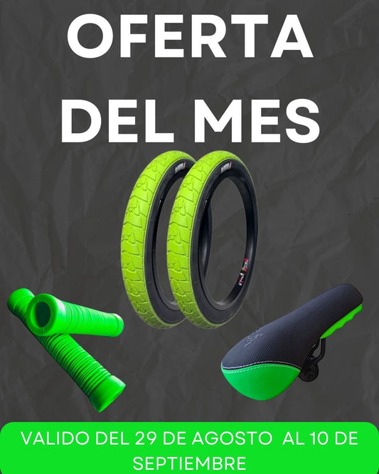 Set De Par De Llantas, Puños y Asiento. Verde