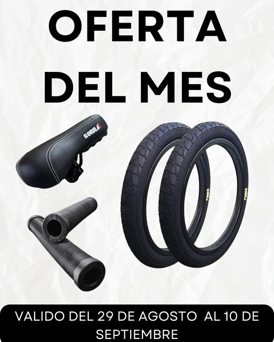 Set De Par De Llantas, Puños y Asiento. Negro