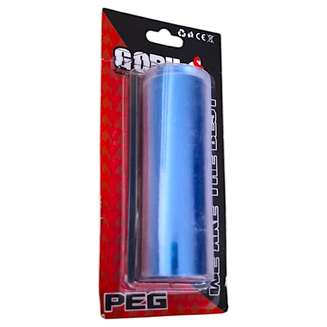 1 Pza De Peg/diablito Azul  Gorila Bmx, Aluminio 14 Mm Sin Rosca