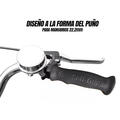 Puño Bicicleta Vintage Ergonomicos Soft Grip 125 Negro