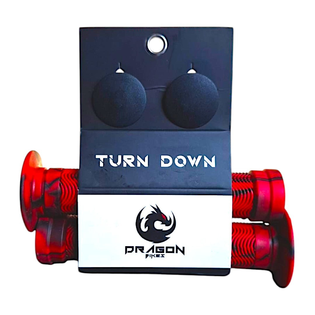 Puños Dragon Turndown 150mm Para Bicicleta Bmx Rojo