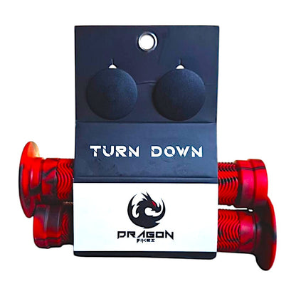 Puños Dragon Turndown 150mm Para Bicicleta Bmx Rojo
