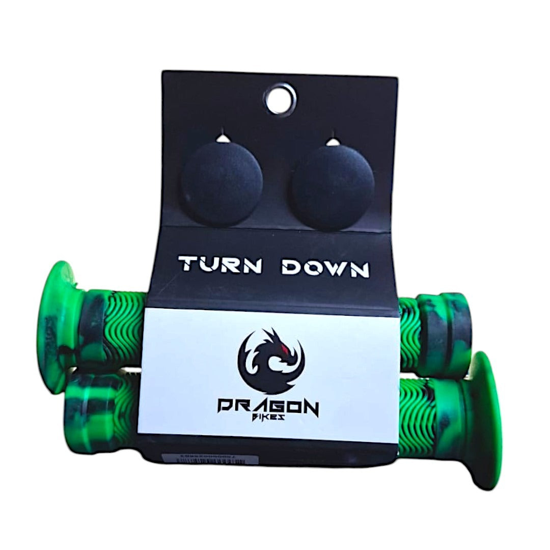 Puños Dragon Turndown 150mm Para Bicicleta Bmx Verde