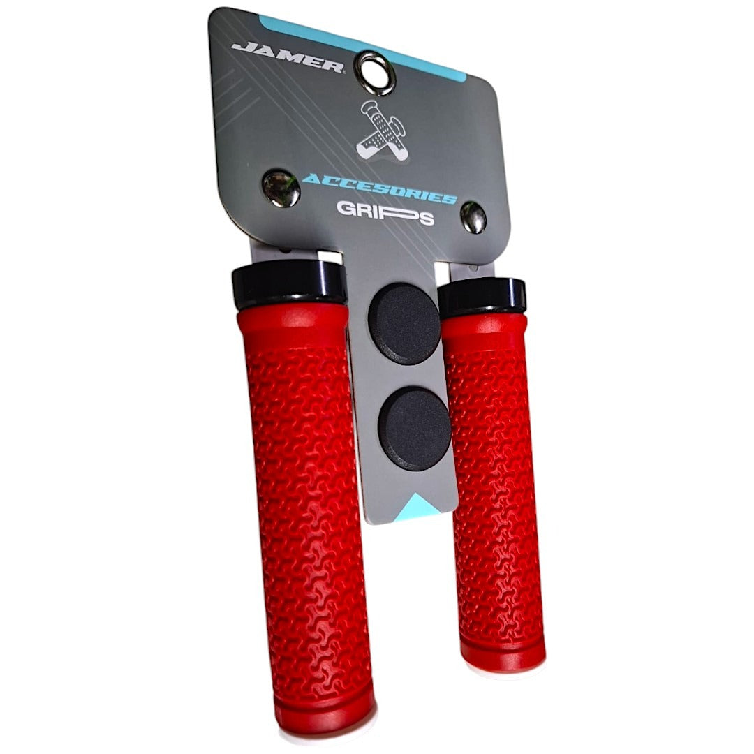 Puños Para Bicicleta Mtb 130mm Celéstial Lock-on Rojo