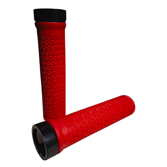 Puños Para Bicicleta Mtb 130mm Celéstial Lock-on Rojo