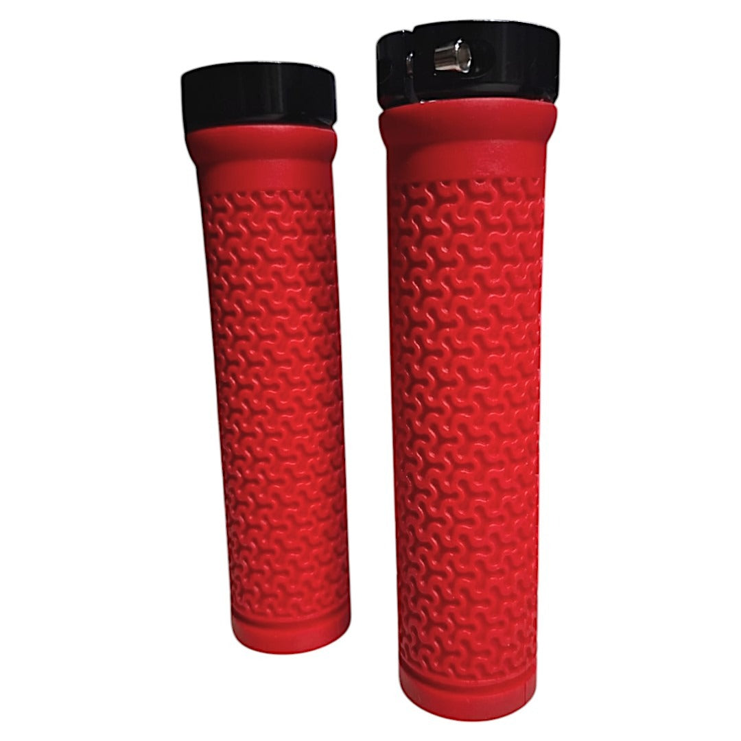 Puños Para Bicicleta Mtb 130mm Celéstial Lock-on Rojo