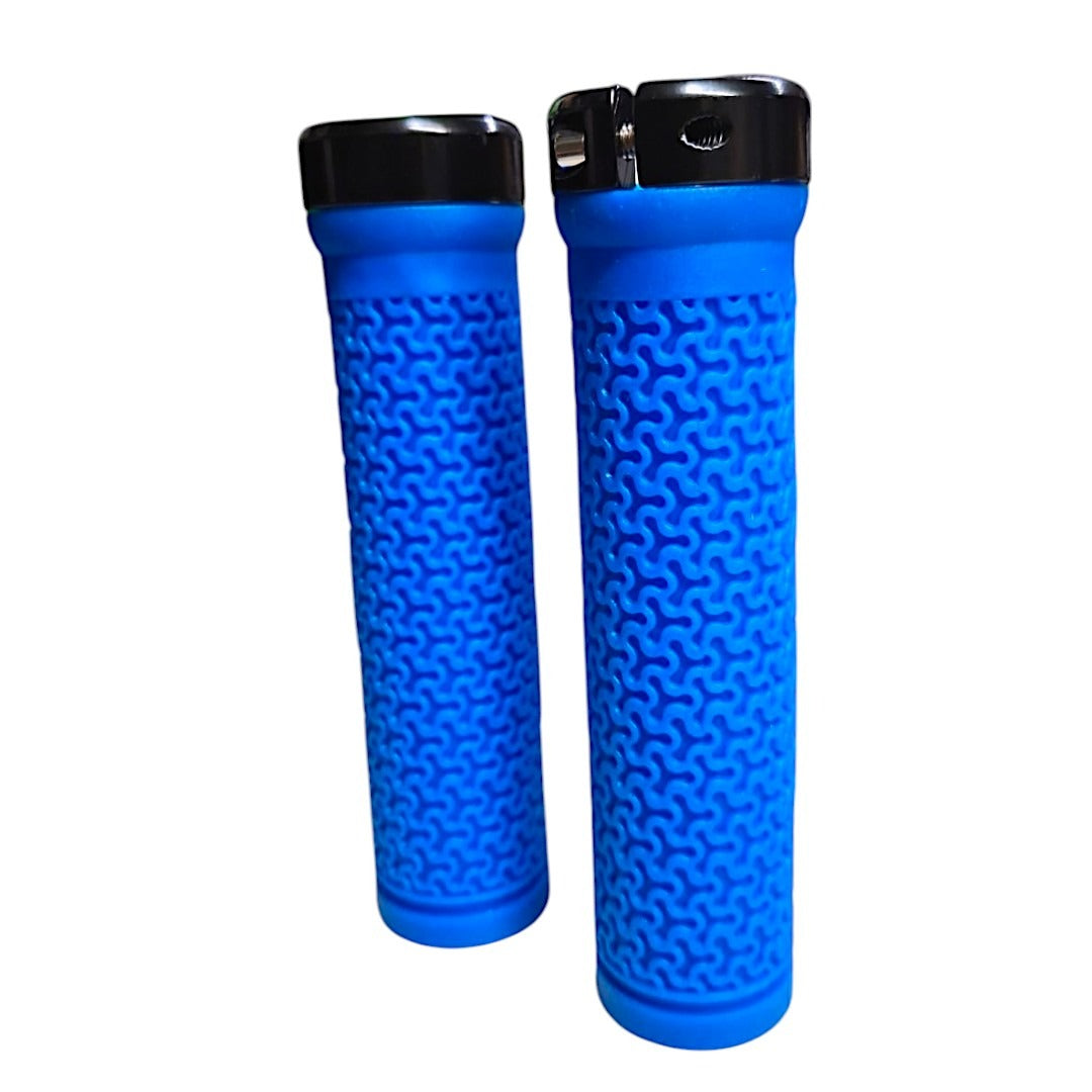Puños Para Bicicleta Mtb 130mm Celéstial Lock-on Azul