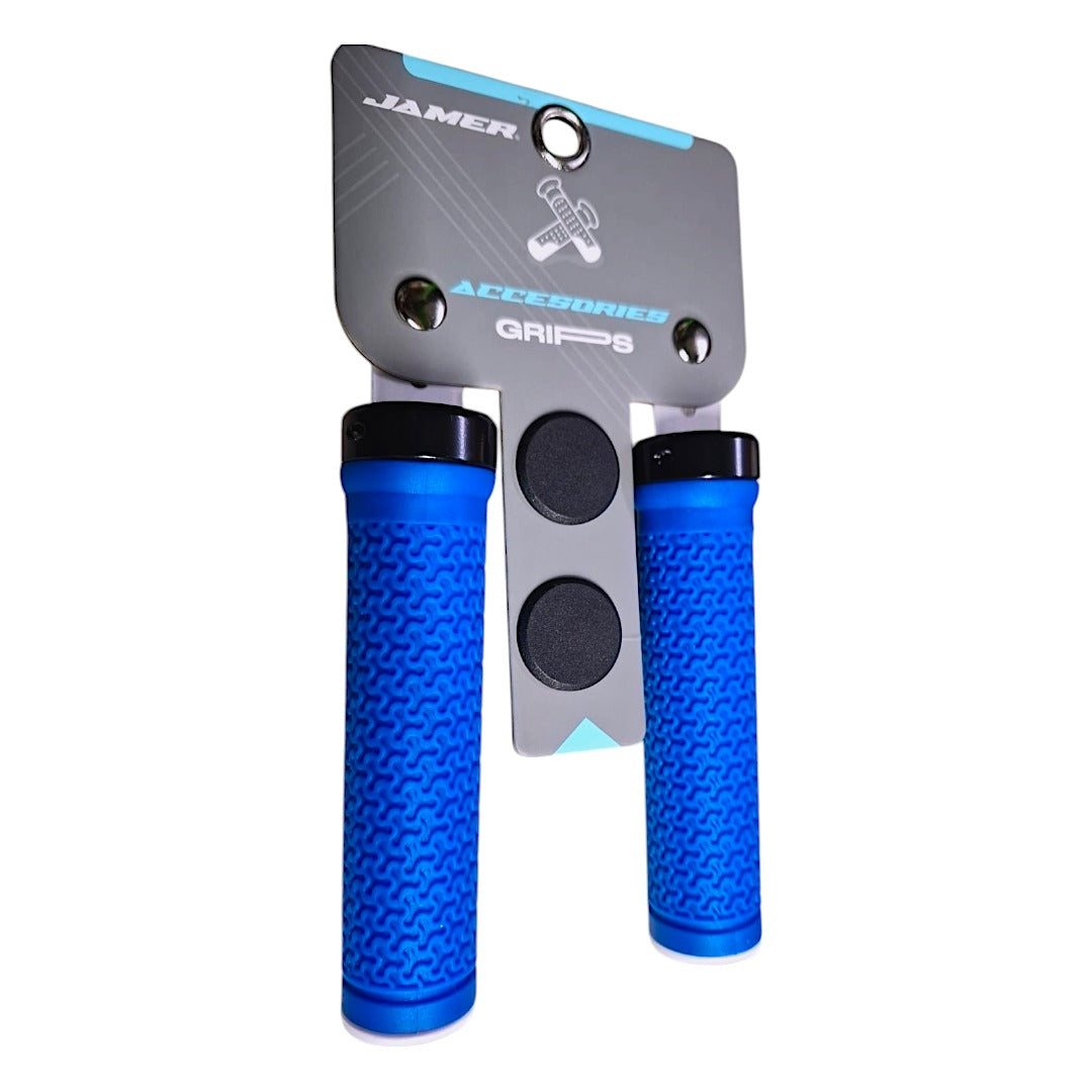 Puños Para Bicicleta Mtb 130mm Celéstial Lock-on Azul